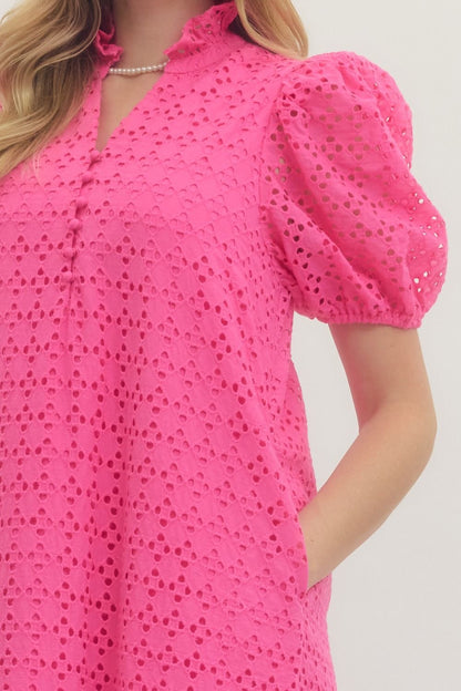 Pretty Please Eyelet Maxi (Pink)