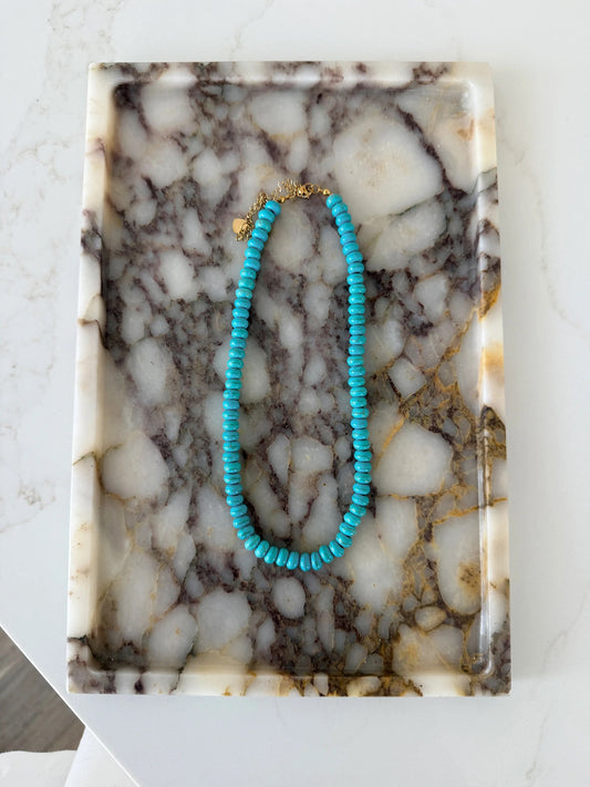 Hazel Beaded Necklace (Turquoise)