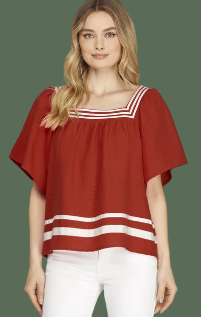 All Squared Away Top (Red)