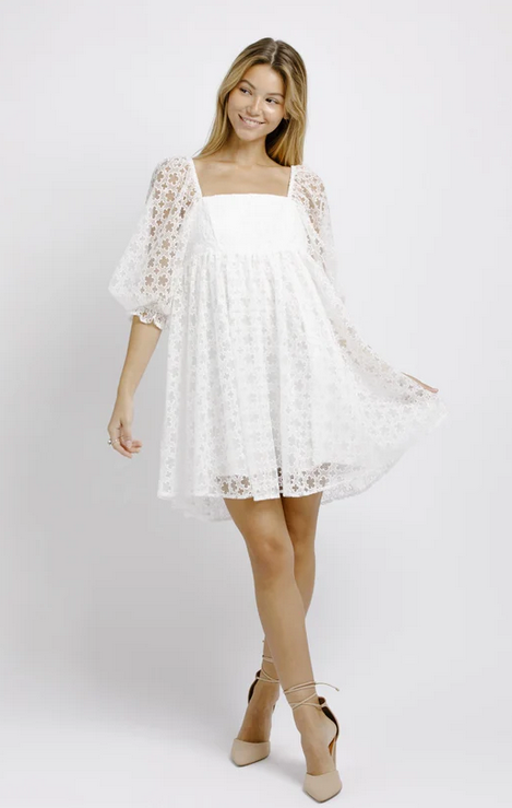Live In The Moment Dress (White)