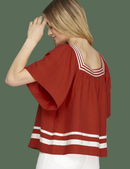 All Squared Away Top (Red)