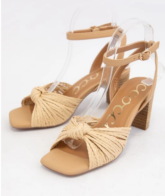 Step Out In Style Raffia Heels