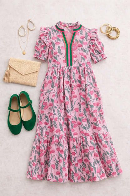 Floral Me Pretty Dress (Pink)