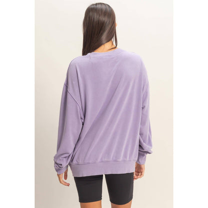 Mineral Washed Sweatshirt (Lilac)