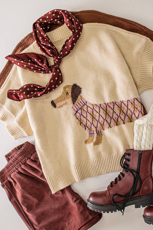 Hey Doggie Sweater (Oatmeal)