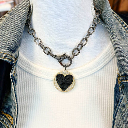 Debby Rope Chain Heart  Necklace