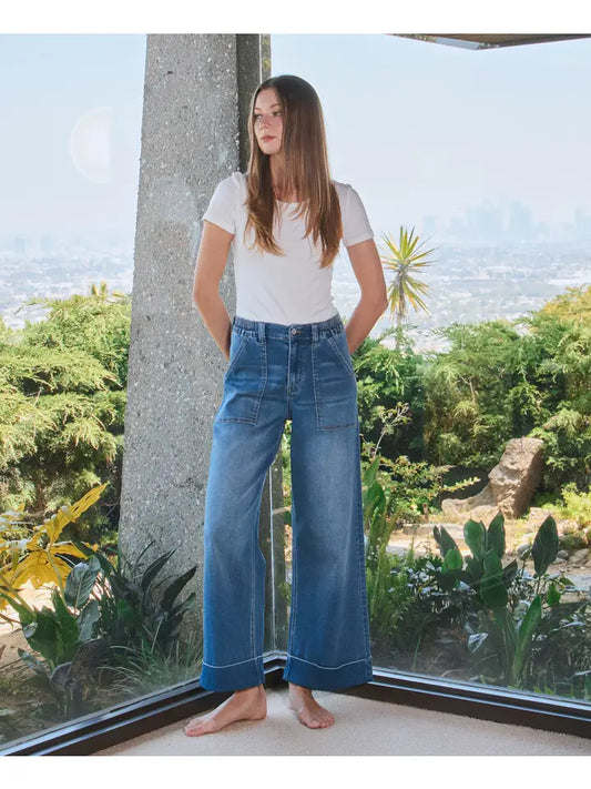 Heidie High Rise Cuffed Baggy Jeans