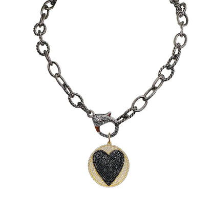 Debby Rope Chain Heart  Necklace