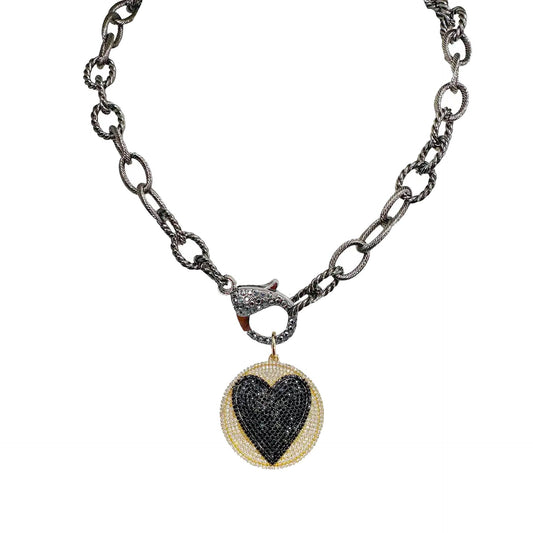 Debby Rope Chain Heart  Necklace